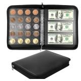 Coin Collection Book Album Holder for Collectors, 400 Pockets Fireproof Coin Collection Book & 36 Paper Money Organizer Binder for Coin Currency Collection Supplies,Bill,Pennies,Badges,Tokens Coin Collection Book Album Holder for Collectors, 400 Pockets Fireproof Coin Collection Book & 36 Paper Money Organizer Binder for Coin Currency Collection Supplies,Bill,Pennies,Badges,Tokens