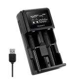 Tenergy TN471U 2-Bay Universal Battery Charger with LCD for Li-ion/NiMH/NiCD Rechargeable Batteries, Micro USB Input, Portable Charger for Batteries Sizes 18650, 16340, 26650, AA, AAA, and More Tenergy TN471U 2-Bay Universal Battery Charger with LCD for Li-ion/NiMH/NiCD Rechargeable Batteries, Micro USB Input, Portable Charger for Batteries Sizes 18650, 16340, 26650, AA, AAA, and More