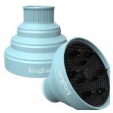 Collapsible Silicone Hair Dryer Diffuser - Travel and Easy Storage - Fit Most Hair Dryers with Nozzle Diameter D-1.575Inch to 1.968 Inch (4-5cm) - Blue Collapsible Silicone Hair Dryer Diffuser - Travel and Easy Storage - Fit Most Hair Dryers with Nozzle Diameter D-1.575Inch to 1.968 Inch (4-5cm) - Blue