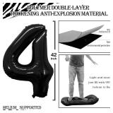 GOER Number 40 Balloons for 40th Birthday Party Decorations,42 Inch Jumbo Foil Helium Balloons for 40th Anniversary (Black) GOER Number 40 Balloons for 40th Birthday Party Decorations,42 Inch Jumbo Foil Helium Balloons for 40th Anniversary (Black)