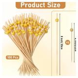 LOYIM 100 Pcs 8 Inch Long Cocktail Picks Fancy Toothpicks for Appetizer Bamboo Cocktail Sticks for Drink Dessert Fruit Barbecue Pearl Skewers for Party Decor Charcuterie Boards Accessories (Gold) LOYIM 100 Pcs 8 Inch Long Cocktail Picks Fancy Toothpicks for Appetizer Bamboo Cocktail Sticks for Drink Dessert Fruit Barbecue Pearl Skewers for Party Decor Charcuterie Boards Accessories (Gold)