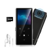 64GB MP3 Player with Bluetooth 5.2, AiMoonsa Music Player with Built-in HD Speaker, FM Radio, Voice Recorder, HiFi Sound, E-Book, Earphones Included 64GB MP3 Player with Bluetooth 5.2, AiMoonsa Music Player with Built-in HD Speaker, FM Radio, Voice Recorder, HiFi Sound, E-Book, Earphones Included