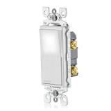 Leviton 15 Amp Decora LED Illuminated Light Wall Switch Single-Pole, L5611-2W, White Leviton 15 Amp Decora LED Illuminated Light Wall Switch Single-Pole, L5611-2W, White