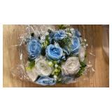 BLOSMON Flower Ball Centerpieces for Table 2 Pcs Fake Rose Centerpiece Flowers Dusty Blue Artificial Silk Floral Arrangement Center Piece Kissing Bouquet for Wedding Party Valentines Day Home Decor BLOSMON Flower Ball Centerpieces for Table 2 Pcs Fake Rose Centerpiece Flowers Dusty Blue Artificial Silk Floral Arrangement Center Piece Kissing Bouquet for Wedding Party Valentines Day Home Decor