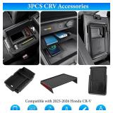 YPHUIKI 3PCS Center Console Organizer Compatible with Honda CRV 2023 2024 2025 2026 Accessories CR-V Hybrid Armrest Organizer Tray Hidden Storage Box ABS Material YPHUIKI 3PCS Center Console Organizer Compatible with Honda CRV 2023 2024 2025 2026 Accessories CR-V Hybrid Armrest Organizer Tray Hidden Storage Box ABS Material