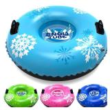 Nyrveua 4Pack Snow Tubes, Snow Sled for Kids and Adult, Snow Tube for Sledding Heavy Duty Thickened Double Bottom with Sturdy Handles, Sleds for Winter Outdoor Fun Toys Gifts for Family Boys and Girls Nyrveua 4Pack Snow Tubes, Snow Sled for Kids and Adult, Snow Tube for Sledding Heavy Duty Thickened Double Bottom with Sturdy Handles, Sleds for Winter Outdoor Fun Toys Gifts for Family Boys and Girls