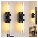 Maooght Rechargeable Wall Sconces Set of Two with Remote, Black Battery Operated Wall Sconce with Clear Glass, Sconces Wall Decor Set of 2 Wall Light Fixtures for Bedroom Bathroom Mirror Living Room Maooght Rechargeable Wall Sconces Set of Two with Remote, Black Battery Operated Wall Sconce with Clear Glass, Sconces Wall Decor Set of 2 Wall Light Fixtures for Bedroom Bathroom Mirror Living Room