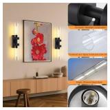 Maooght Rechargeable Wall Sconces Set of Two with Remote, Black Battery Operated Wall Sconce with Clear Glass, Sconces Wall Decor Set of 2 Wall Light Fixtures for Bedroom Bathroom Mirror Living Room Maooght Rechargeable Wall Sconces Set of Two with Remote, Black Battery Operated Wall Sconce with Clear Glass, Sconces Wall Decor Set of 2 Wall Light Fixtures for Bedroom Bathroom Mirror Living Room