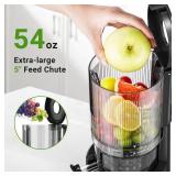 Slow Cold Press Juicer Machine: Electric Masticating Juicer Extractor Easy Clean - Whole Fruit Vegetable Juice Maker - Cold Pressed Slow Blender Juicer with Wide Large Chute Mouth Slow Cold Press Juicer Machine: Electric Masticating Juicer Extractor Easy Clean - Whole Fruit Vegetable Juice Maker - Cold Pressed Slow Blender Juicer with Wide Large Chute Mouth