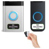 Small No Soliciting Sign for House,1x0.5 Inches Compatible with Most Doorbells,Weatherproof and Sturdy - Easy to Install (2 black and 2 white) Small No Soliciting Sign for House,1x0.5 Inches Compatible with Most Doorbells,Weatherproof and Sturdy - Easy to Install (2 black and 2 white)