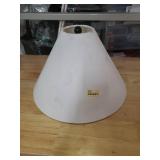 White Cone Lamp Shade with Brass Hardware White Cone Lamp Shade with Brass Hardware