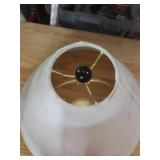 White Cone Lamp Shade with Brass Hardware White Cone Lamp Shade with Brass Hardware