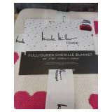 Nicole Miller Heart Pattern Chenille Blanket Full/Queen Nicole Miller Heart Pattern Chenille Blanket Full/Queen