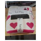 Nicole Miller Heart Pattern Chenille Blanket Full/Queen Nicole Miller Heart Pattern Chenille Blanket Full/Queen