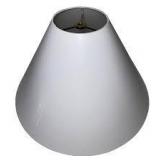 White Cone Lamp Shade with Brass Hardware White Cone Lamp Shade with Brass Hardware