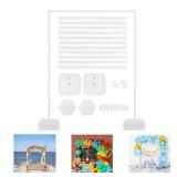 Kusamue Plastic Square Arch Stand - Detachable Lightweight Balloon Arch Kit with Water Bag Base for Stability, Variable shape for Wedding Arch, Birthday, Baby Shower, Outdoor/Indoor Party Decorations