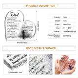 Yookeer Christmas Dad Gift Acrylic Father Appreciation Plaque Blessed Wish Papa Birthday Christmas Table Centerpiece from Son Daughter Wife for 50th 60th 70th 80th Birthday Decor(Heart)