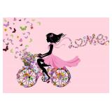 DEKOSH Girl Wall Decals for Kids Room | Wall Art Stickers with Butterflies and Flowers for Girls Bedroom Decor | Peel and Stick Girls Room Decorations for Nursery or Playroom