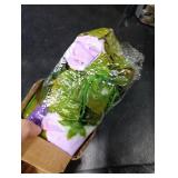 ACRYCS 2 Pcs Artificial Rose Vines Flowers Garland Hanging Silk Rose Vine Outdoor 15.8ft Silk Flowers Rose Ivy Vines for Bedroom Wedding Arch Decor Purple Flower Garland for Backdrop Wall Home Garden