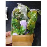 ACRYCS 2 Pcs Artificial Rose Vines Flowers Garland Hanging Silk Rose Vine Outdoor 15.8ft Silk Flowers Rose Ivy Vines for Bedroom Wedding Arch Decor Purple Flower Garland for Backdrop Wall Home Garden