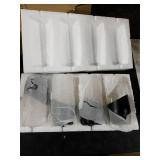 MyGift Set of 4 Black & Gold Stemless Champagne Flutes - 11 oz Wedding Party Glasses, Modern Barware for Sparkling Wine, Cocktails, Christmas Gifts (Elegant Home & Bridal Shower Essentials)