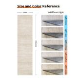 Art&Tuft Washable Runner Rug - 2x8 Runner Rug Non-Slip, Soft Low Pile Rug Runners for Hallways, Entryway, Bedroom, Living Room, Beige