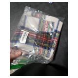 MIULEE Christmas Plaid Decorative Throw Pillow Covers Set of 2 Scottish Tartan Vintage Farmhouse Winter Cuhion Case Pillow Covers for Couch livingroom Sofa Bed Porch Home Decor 18x18inch White