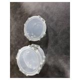 SOACOAKO 6Pack 13oz Glass Meal Prep Containers, Small Round Glass Food Storage Containers Sets with Snap Leak Proof Lids for Microwave, Freezer and Dishwasher Safe (Grey, 13oz)