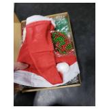 VioraWhite 19 Pc Photo Booth Props - Christmas Party Set with Hats, Glasses, Headbands, Necklaces, Necktie, White Beard, Knit & Black Hats, Carrot Nose