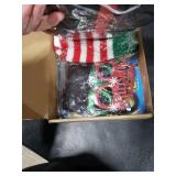 VioraWhite 19 Pc Photo Booth Props - Christmas Party Set with Hats, Glasses, Headbands, Necklaces, Necktie, White Beard, Knit & Black Hats, Carrot Nose