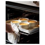 LE TAUCI Ramekins 4 oz Oven Safe for Creme Brulee, Charcuterie Boards Bowls for Souffle, Small Sauce Bowl, Ceramic Baking Dishes - 3.8 inch, Set of 4, Arctic White