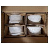 LE TAUCI Ramekins 4 oz Oven Safe for Creme Brulee, Charcuterie Boards Bowls for Souffle, Small Sauce Bowl, Ceramic Baking Dishes - 3.8 inch, Set of 4, Arctic White