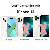 FanTEK Compatible with iPhone 13 Case with 2pcs Screen Protectors and 1pcs Camera Lens Protector, Clear Crystal Phone Case Compatible with iPhone 13 6.1 Inch