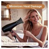 UAIAGM 1PCS Hair Dryer Attachment Universal Black Plastic Blower Nozzle Replacement Styling Tool for Home Use or Professional Salon Hairdressing Blow Outer Diameter 4.2cm to 4.6cm