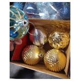 DomeStar 100PCS Shatterproof Blue Christmas Ornament Set - Glitter Balls for Tree Decor and Wreaths