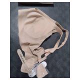 OEAK Womens Deep V Bras Wireless Comfortable Bra Supportive No Underwire Bras Tshirt Push Up Bralettes Plunge Seamless Bra Cool Nude XS