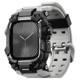 ULTIMAL Rugged Case with Band for Apple Watch 46mm,Compatible with Apple Watch Series 11/10, Military Grade Shockproof Bumper Cover for iWatch Tactical Band Men (46mm,Grey)