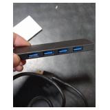 Acer USB Hub 4 Ports, Multiple USB 3.0 Hub, USBA Splitter for Laptop with Type C Power Port, Extender for A Port Laptop, PC, Desktop and More (2ft)