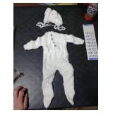 Vemonllas Newborn Photography Props Boys Girls Outfits Mohair Bear Hat Bonnet & Footed Romper Bodysuit Photoshoot Costume Set (Off White)