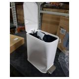 Cesun Small Bathroom Trash Can with Lid Soft Close, Step Pedal, 5 Liter / 1.3 Gallon Stainless Steel Garbage Can with Removable Inner Bucket, Waste Basket for Bathroom, Bedroom (Gray) DENTED ON 1 SIDE