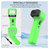 Silicone Case Cover for Loop Lasso Nano String Shooter Toy,Anti Slip Shockproof Protective Case Compatible Loop Lasso Nano String Shooter Toy, Cover for String Shooter Toy with Lanyard (Glow Green)