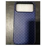 Jusy Compatible with MagSafe Polka Dot Case for iPhone 17 Pro Max, Cute Aesthetic Polka Dots Magnetic Phone Case, Soft TPU and Hard PC Protective Phone Cover for Women Girls (Matte), Navy Blue.