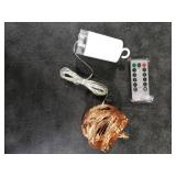 SHUKAN 220 LED Firefly Bunch Lights Battery Operated, 8 Flashing Modes Waterproof Copper Wire Waterfall Lights, Remote Controlled Timer and Hooks, Fairy Lights for Indoor Outdoor Decor (Warm White)