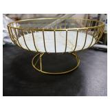 PUCHEN fruit basket Metal Wire Fruit Basket, Fruit Holder, Modern Stylish Round Container, Sturdy Fruit Bowl for Kitchen Counter, Outdoor Parties, Living Room