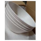 Grow Forward Premium Wheat Straw Plates and Bowls Sets - 8-Piece Wheat Straw Dinnerware Sets - Unbreakable & Reusable Microwave Safe Plastic Dinner Plates for Outdoors, RV, Camping Dishes - Sahara