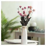 White Ceramic Vase-Flower Vase Dried Flower Vase for Modern Home Decor, Fit for Foyer Living Room Fireplace Bedroom Kitchen,Decent Gift, 8.27 H
