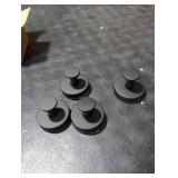 Ninth Five Shower Suction Cup Hooks, Heavy Duty Bathroom Wall Hooks for Towels, Robes, Loofahs, Removable Metal Hook for Tile Glass Mirror, No Drill(4 Pack, Black)