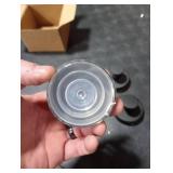 Ninth Five Shower Suction Cup Hooks, Heavy Duty Bathroom Wall Hooks for Towels, Robes, Loofahs, Removable Metal Hook for Tile Glass Mirror, No Drill(4 Pack, Black)