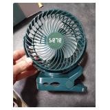 BLBS Rechargeable Camping Fan - 65H 12000mAh With Output Ports, Hanging Hook, 360 Head Rotation for Tents, Camp, Green