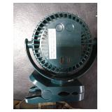 BLBS Rechargeable Camping Fan - 65H 12000mAh With Output Ports, Hanging Hook, 360 Head Rotation for Tents, Camp, Green